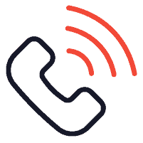 Icon of a telephone.