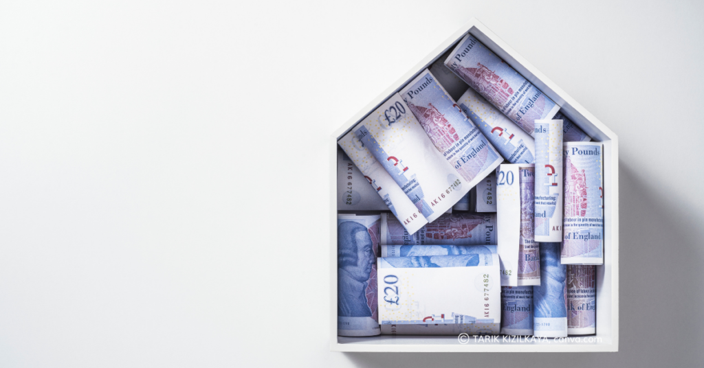 A small model house full of £20 notes, by TARIK_KIZILKAYA, canva.com